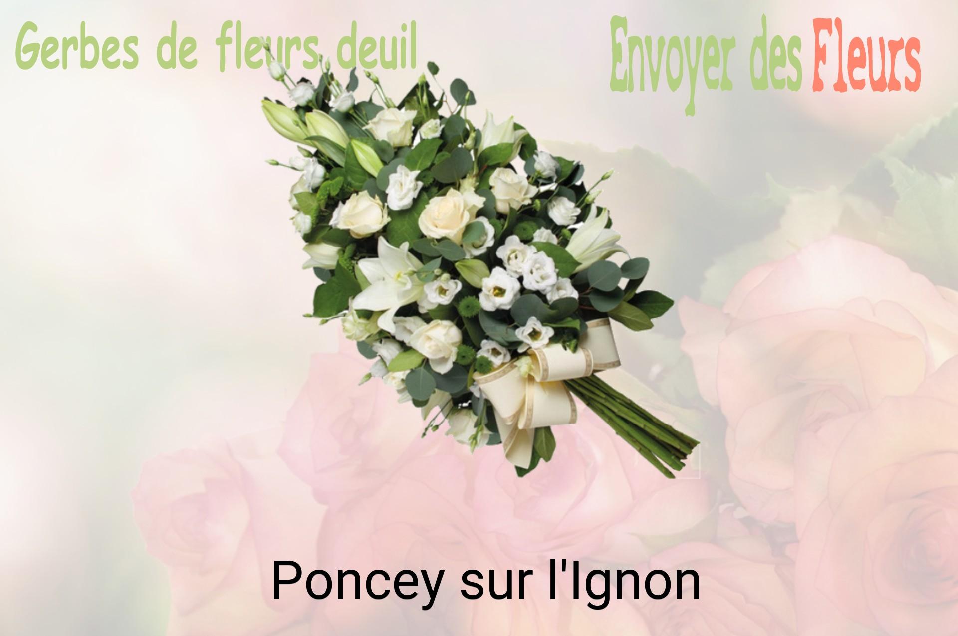 Gerbe de fleurs de deuil livrée à Poncey-sur-l'Ignon